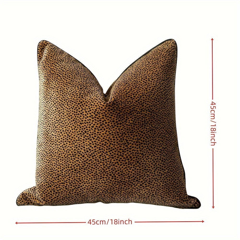 Vintage Style Leopard Print Cushion Cover
