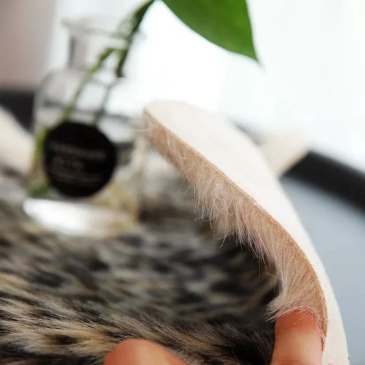 Leopard Print Faux Cowhide Rug