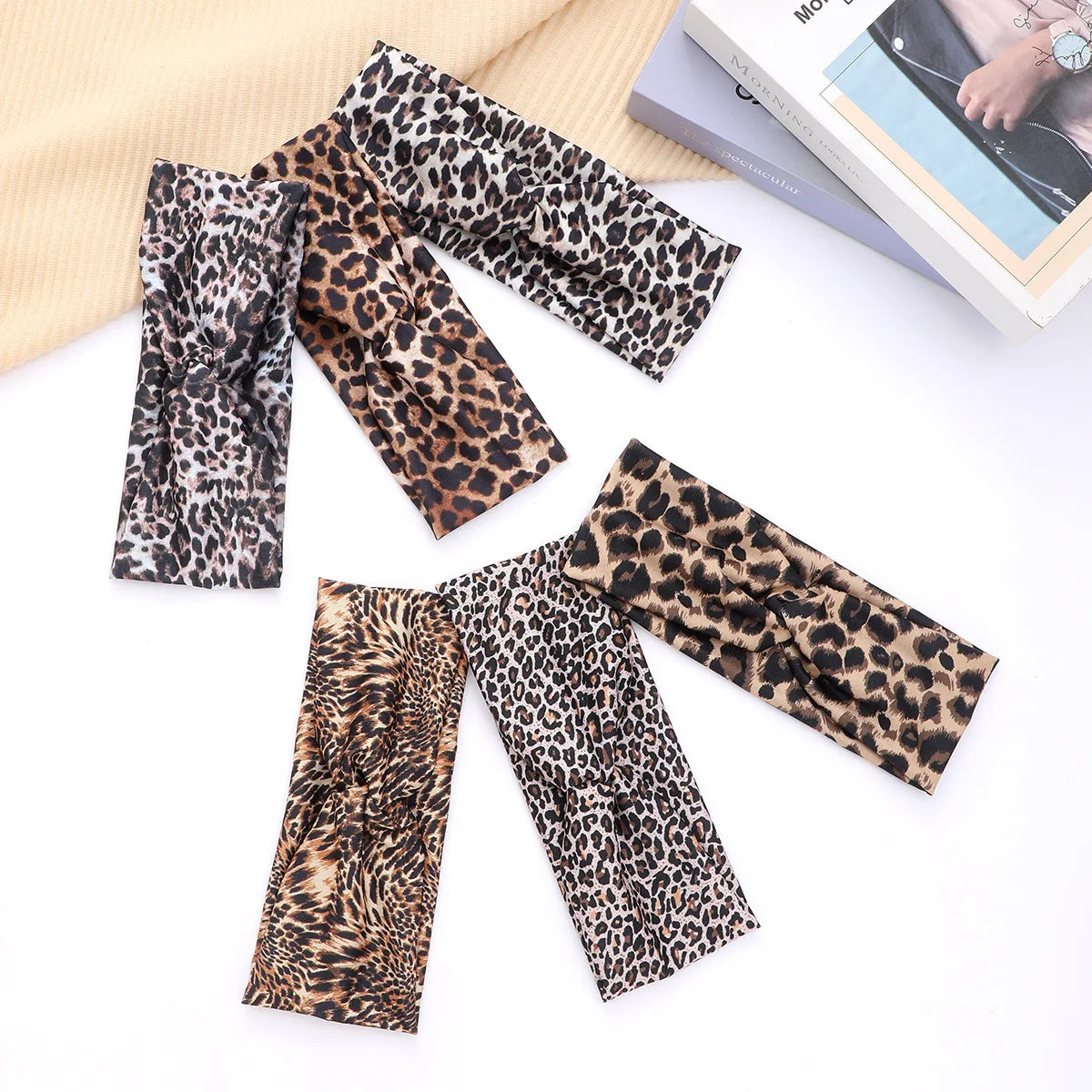 Leopard Print Sports Headbands