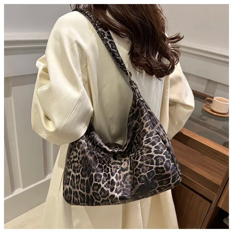Leopard Print PU Crossbody Bag
