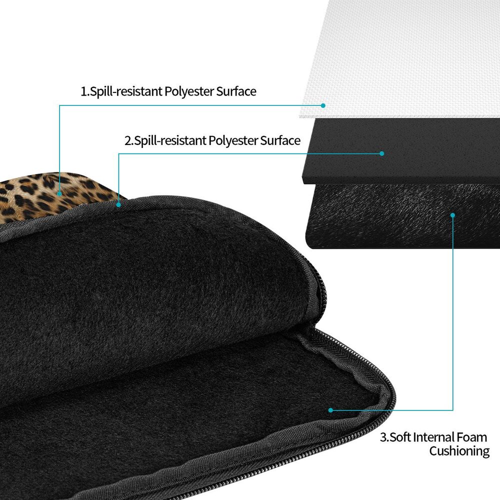 Leopard Print Laptop Sleeve (12–17 Inch)
