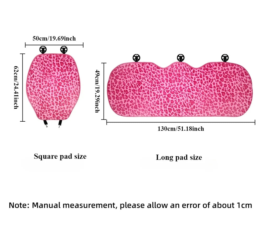 Leopard Print Plush Car Seat Covers