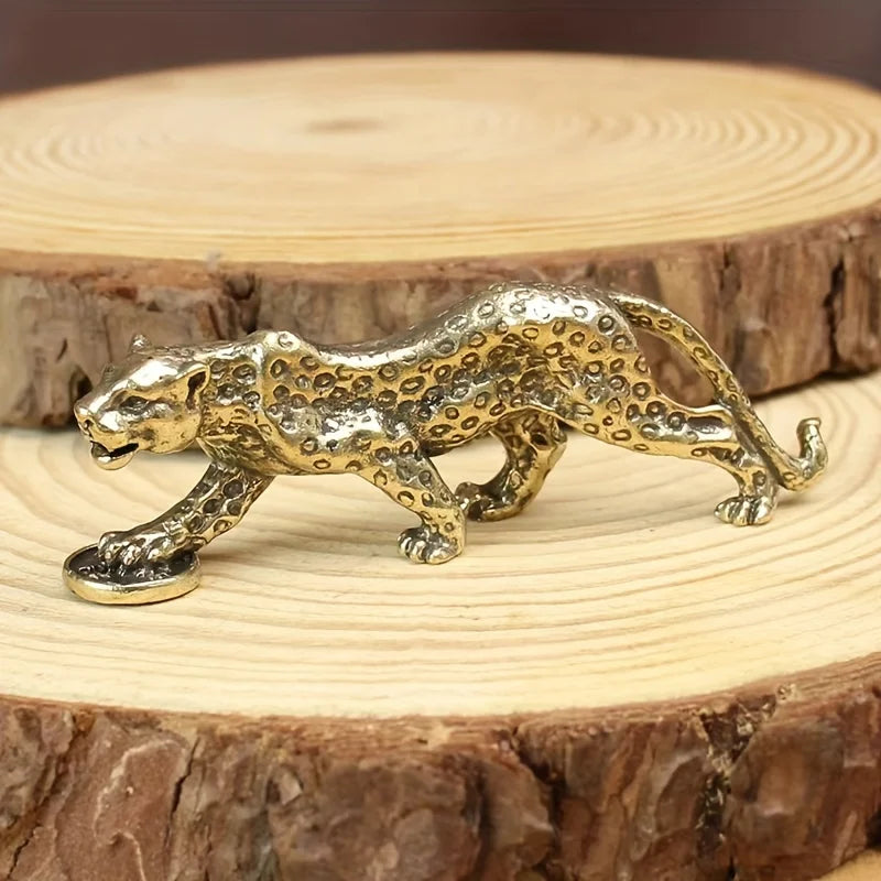 Vintage Style Brass Leopard Ornament