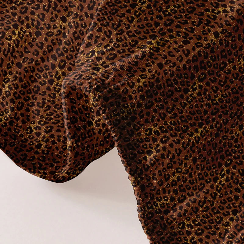 Leopard Print Matte Fitted Sheet