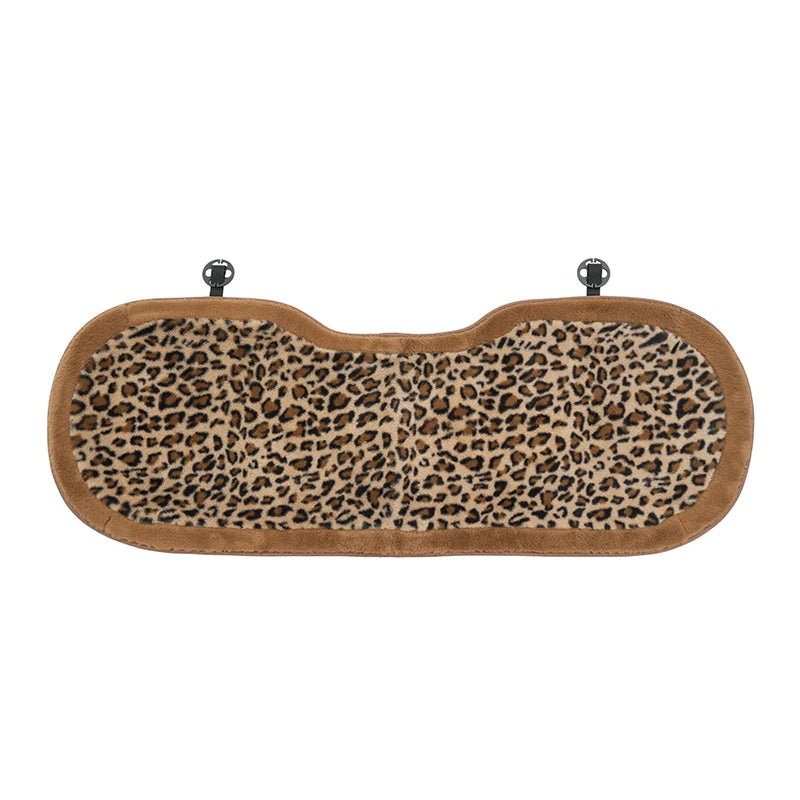 Fluffy Leopard Print Car Seat Covers