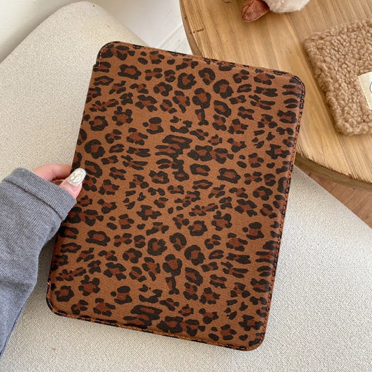 Leopard-Print 3-Fold iPad Case