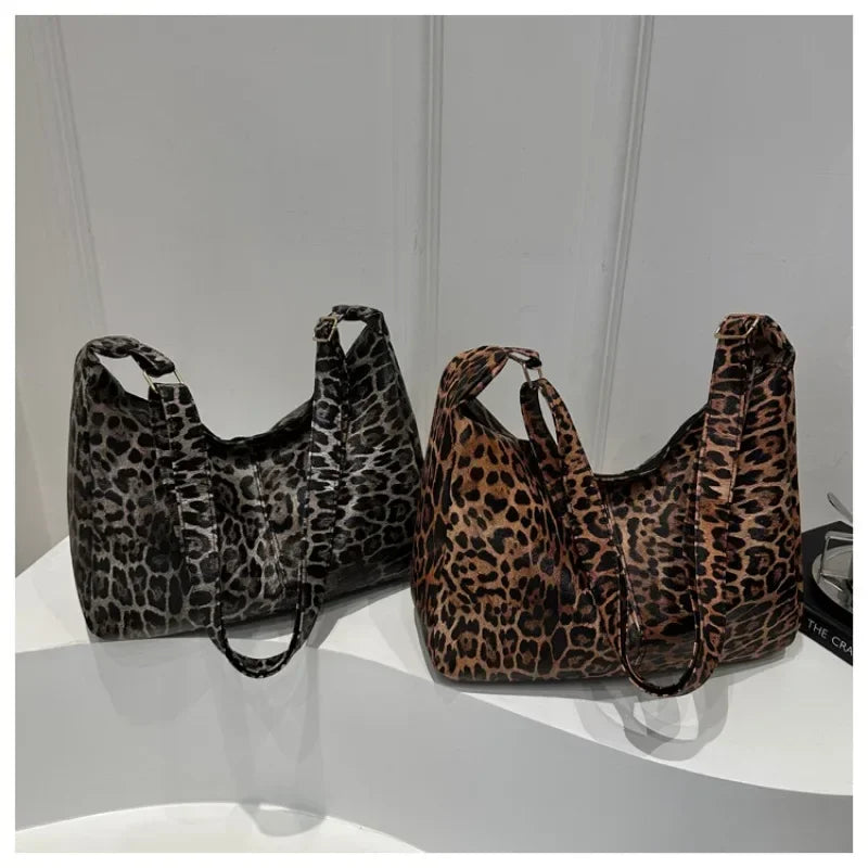 Leopard Print PU Crossbody Bag