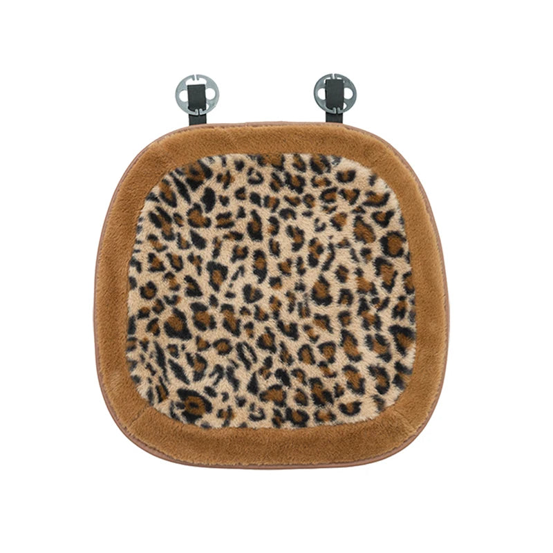 Fluffy Leopard Print Car Seat Covers
