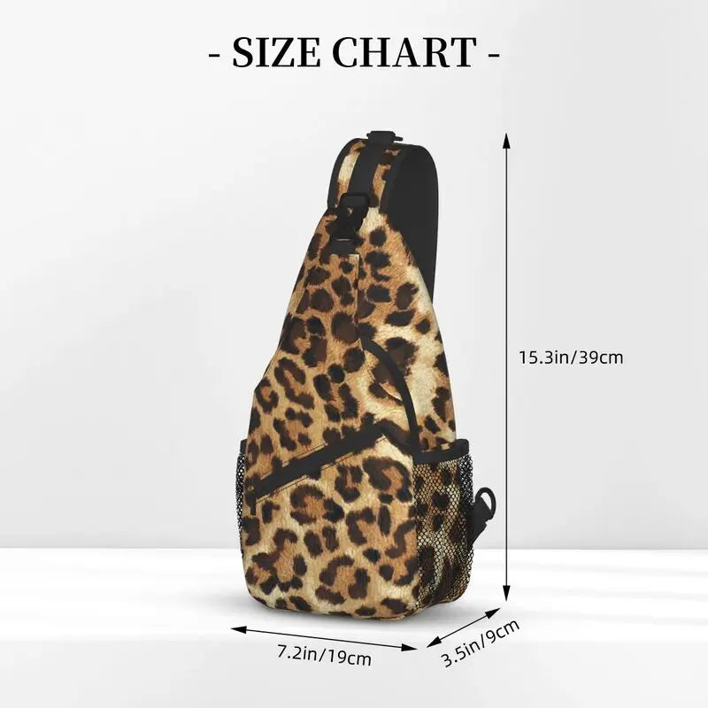 Leopard Print Crossbody Sling Backpack