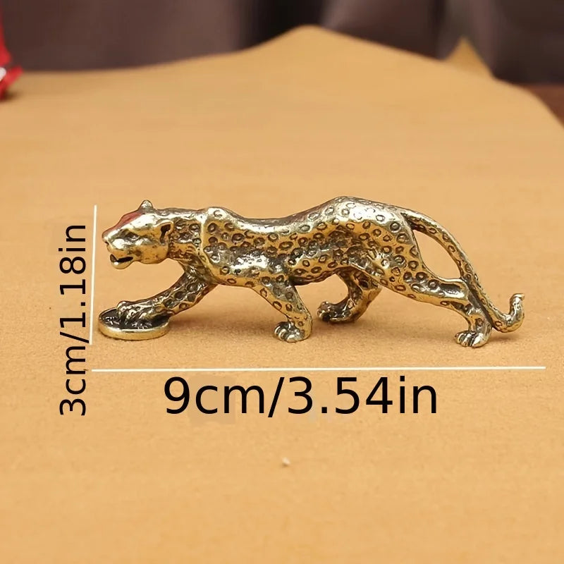 Vintage Style Brass Leopard Ornament