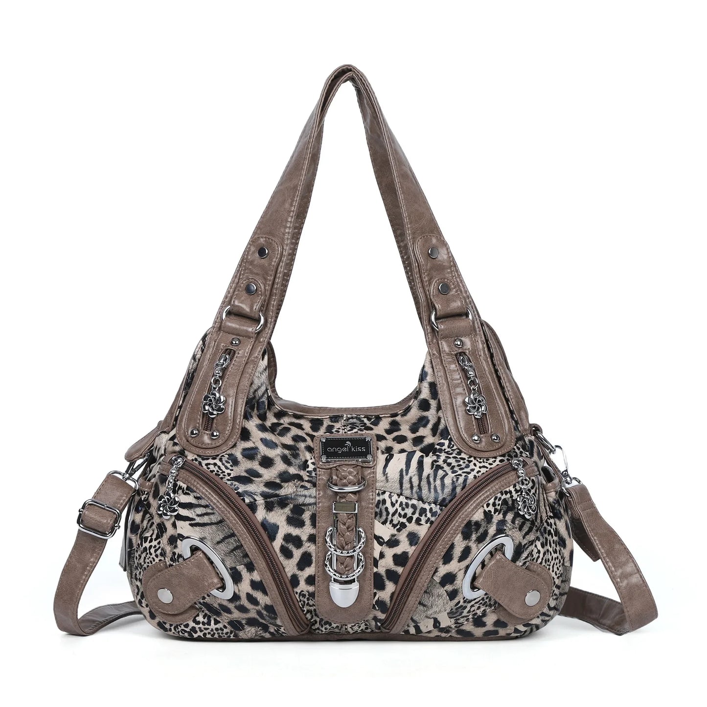 Leopard Print Women’s Y2K Dumpling-Style Shoulder Bag