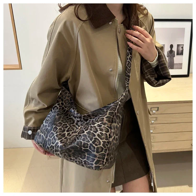 Leopard Print PU Crossbody Bag
