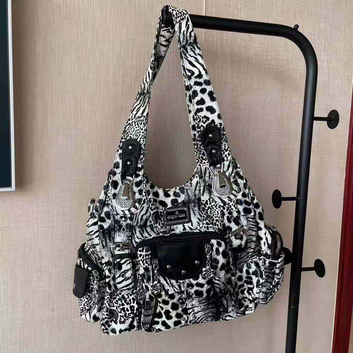 Leopard PU Oversized Shoulder Bag