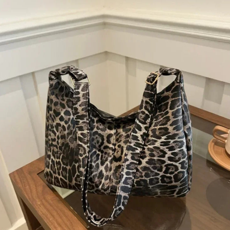 Leopard Print PU Crossbody Bag