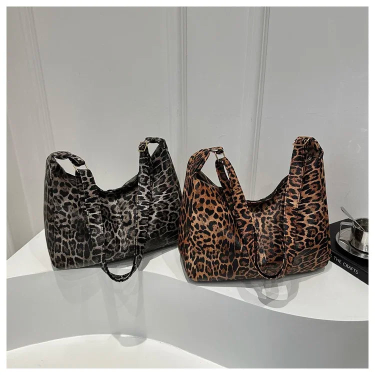 Leopard Print PU Crossbody Bag