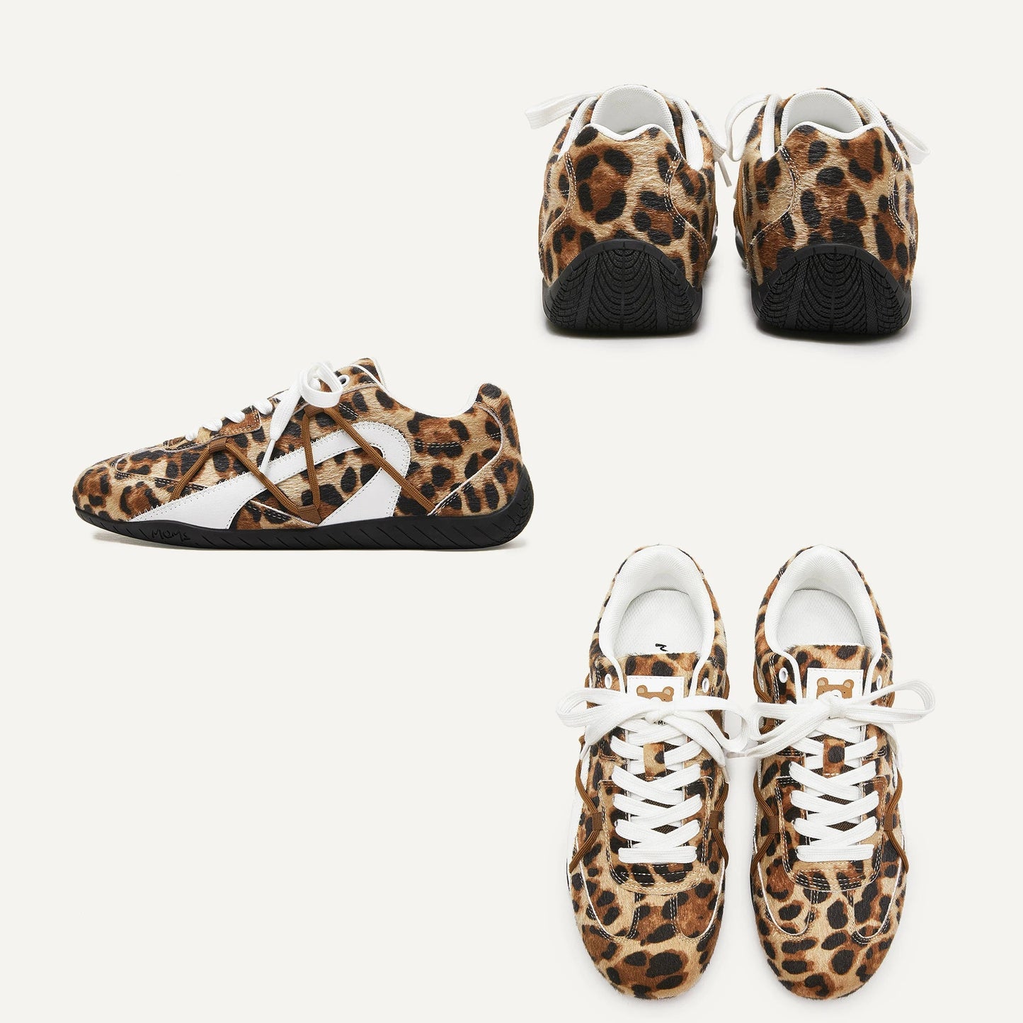 Retro Leopard Print Street Trainers