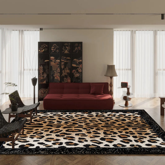 Leopard Print Decorative Rug