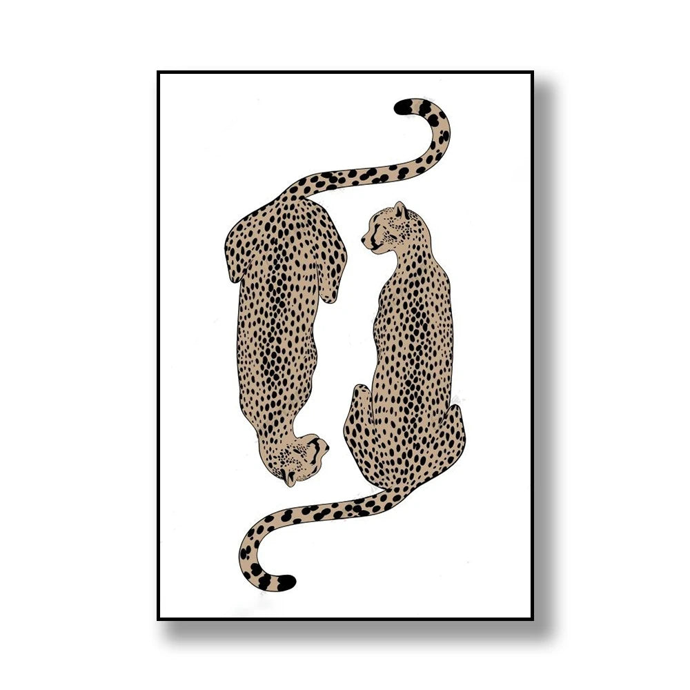 Leopard Print Poster Abstract Wall Art - Poster Only