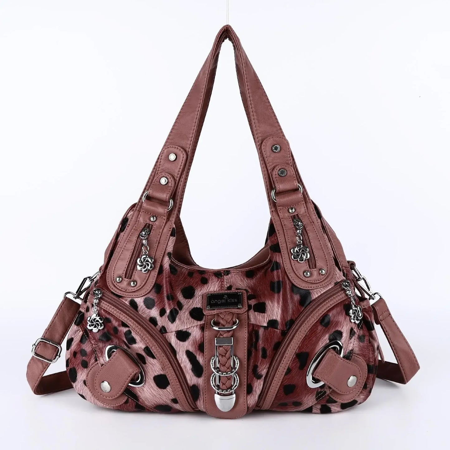 Leopard Print Women’s Y2K Dumpling-Style Shoulder Bag
