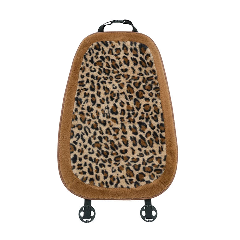 Fluffy Leopard Print Car Seat Covers