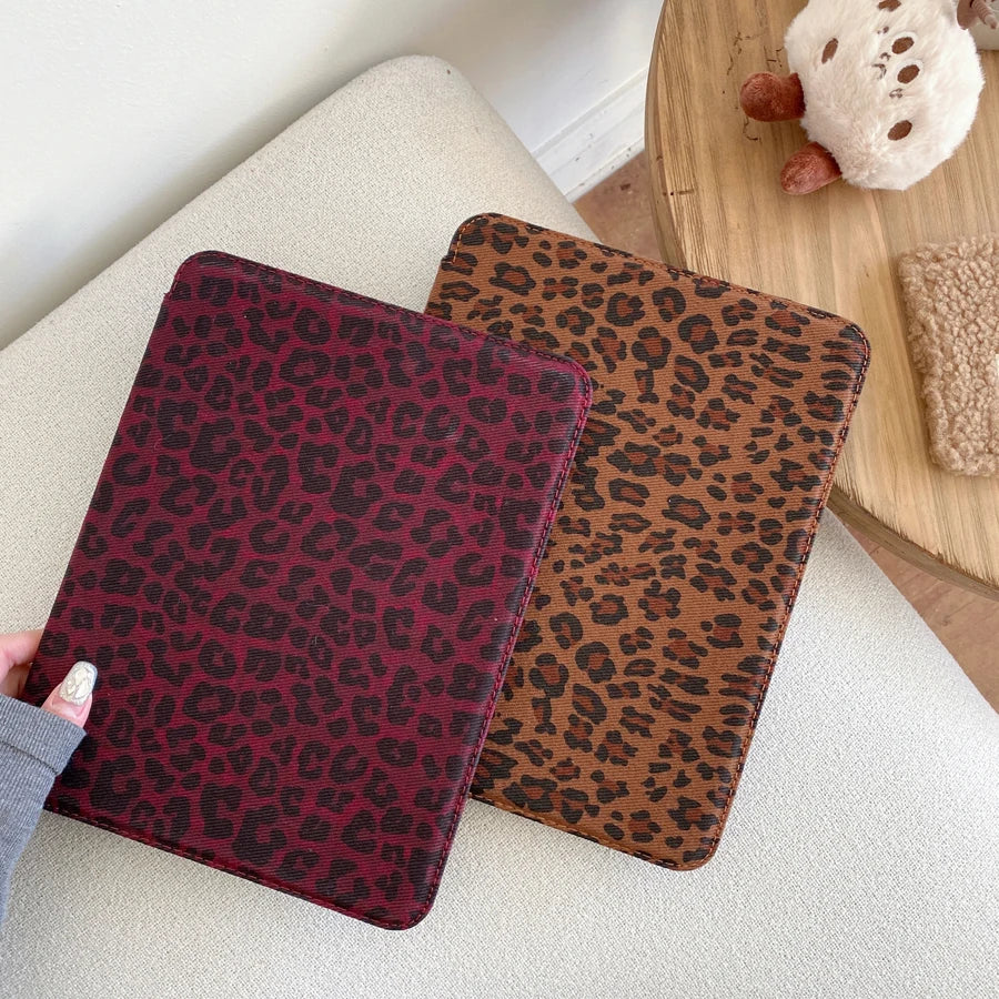 Leopard-Print 3-Fold iPad Case
