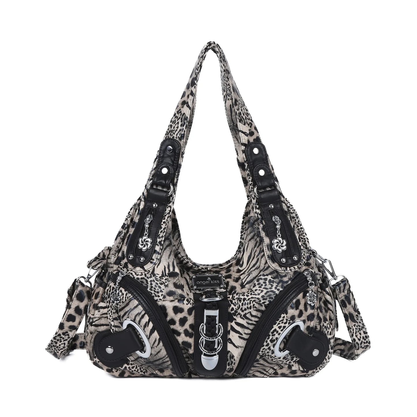 Leopard Print Women’s Y2K Dumpling-Style Shoulder Bag
