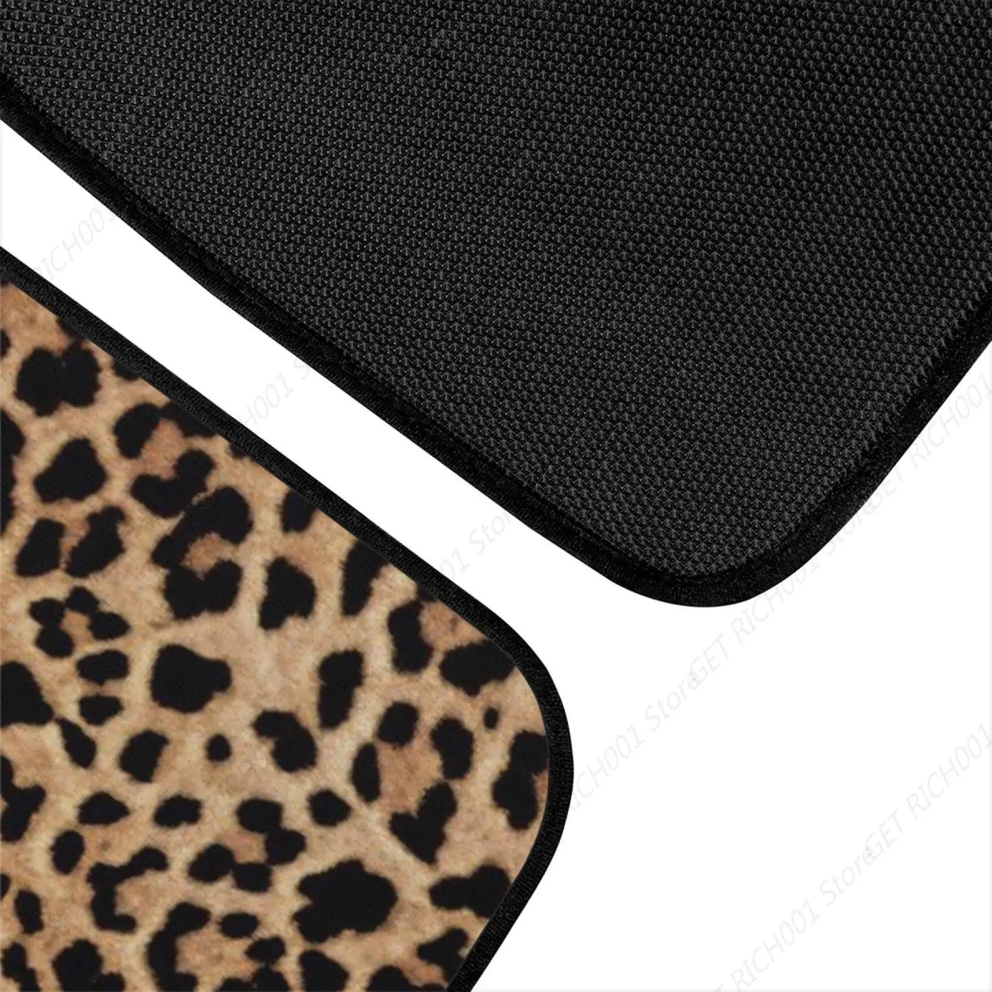 Leopard Print Car Floor Mat Set – 4 Piece