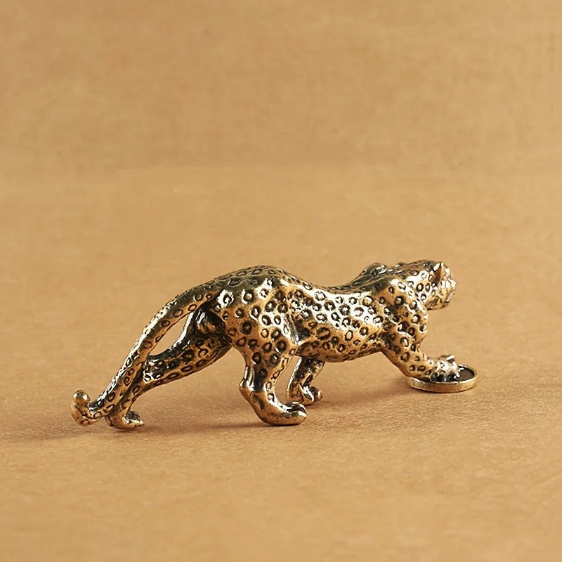 Vintage Style Brass Leopard Ornament