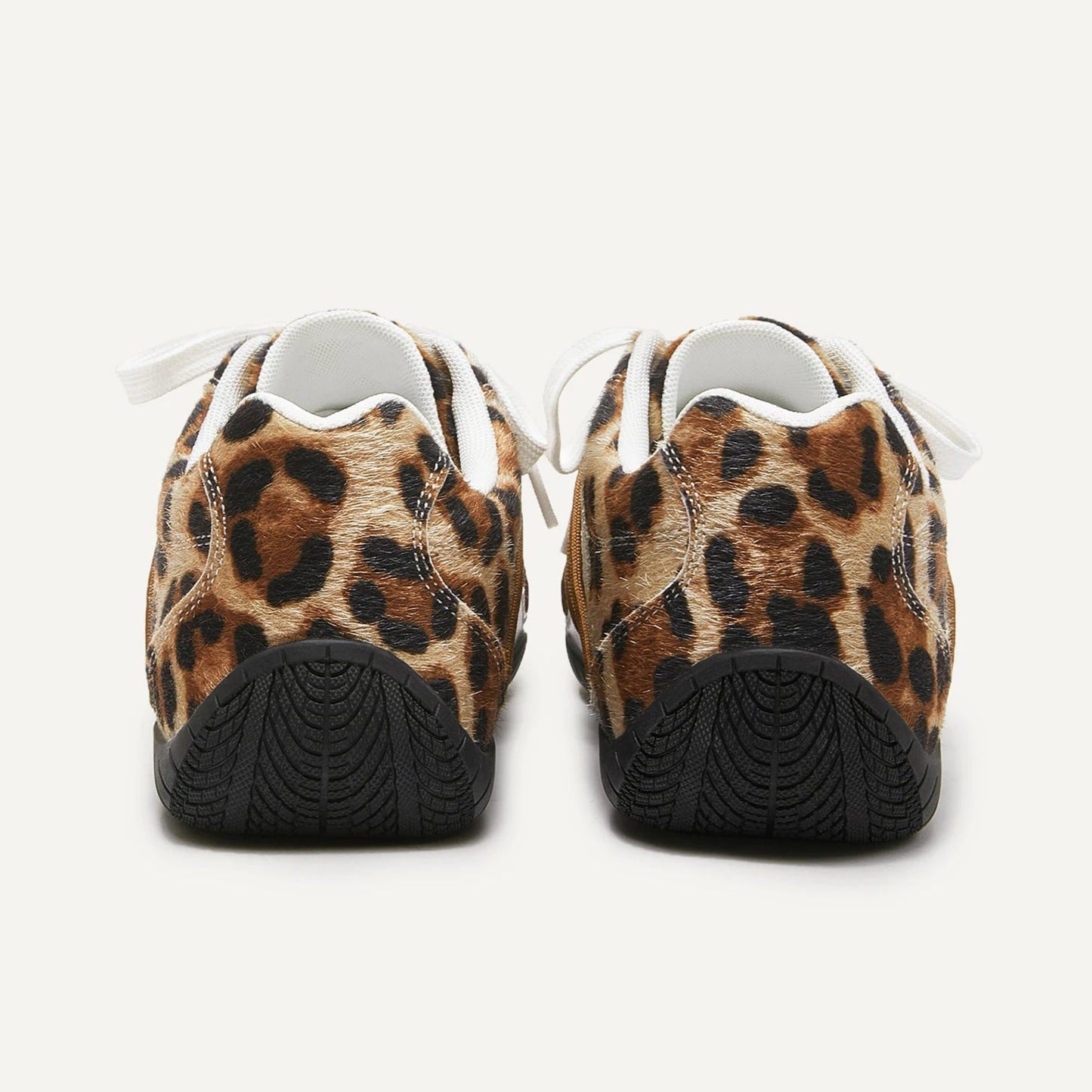 Retro Leopard Print Street Trainers