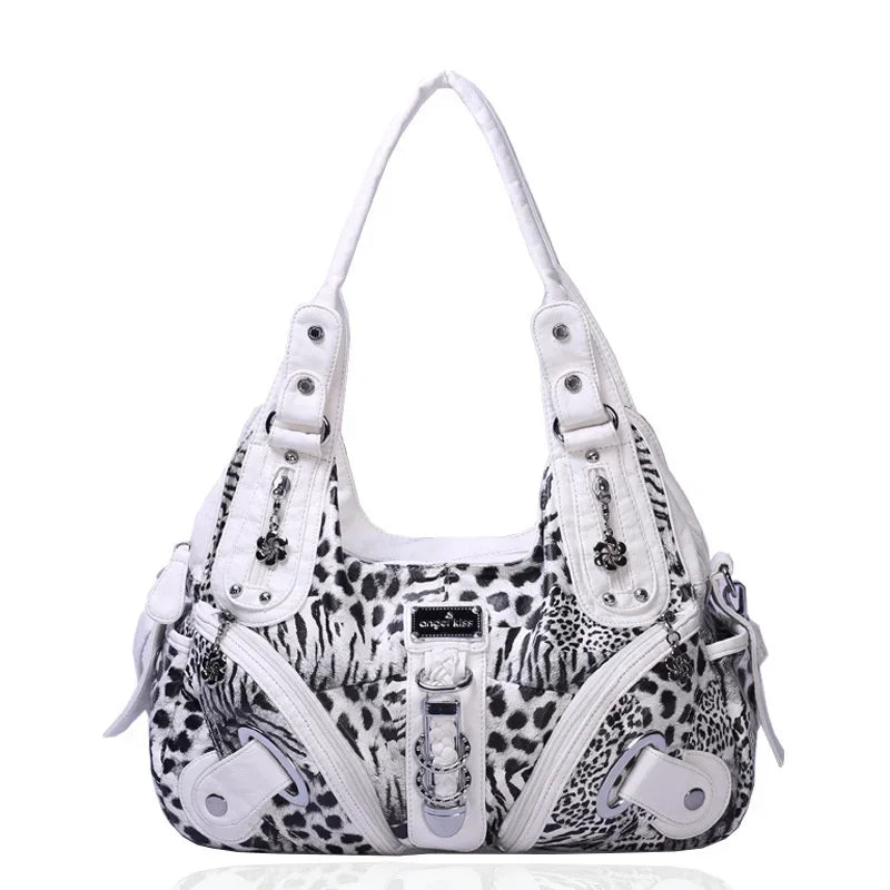 Leopard Print Women’s Y2K Dumpling-Style Shoulder Bag