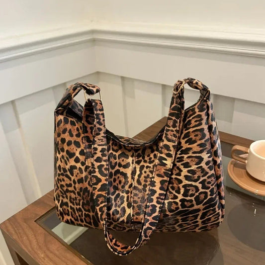 Leopard Print PU Crossbody Bag