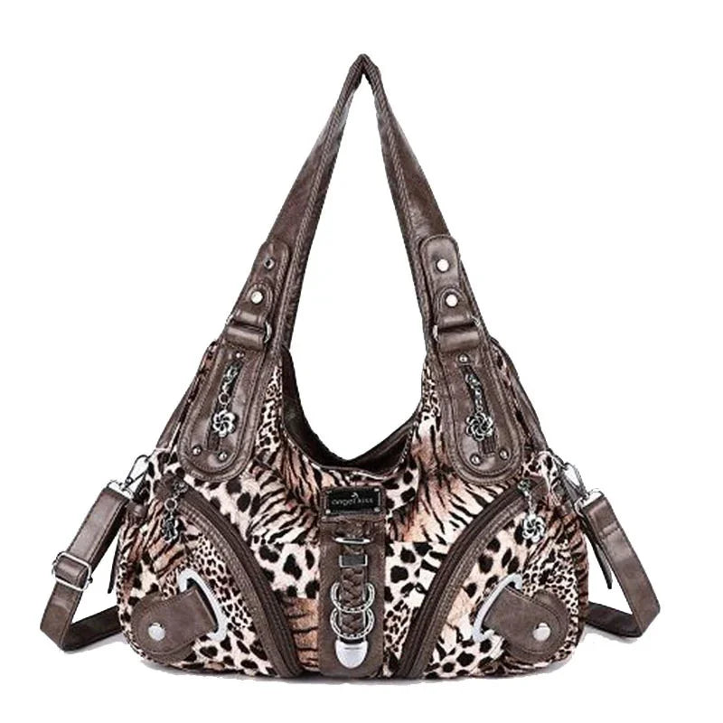 Leopard Print Women’s Y2K Dumpling-Style Shoulder Bag