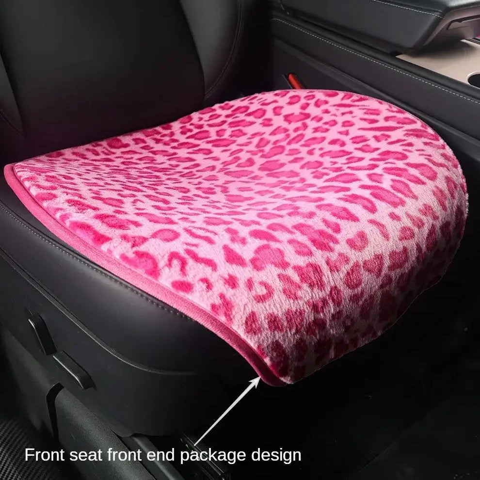 Leopard Print Plush Car Seat Covers