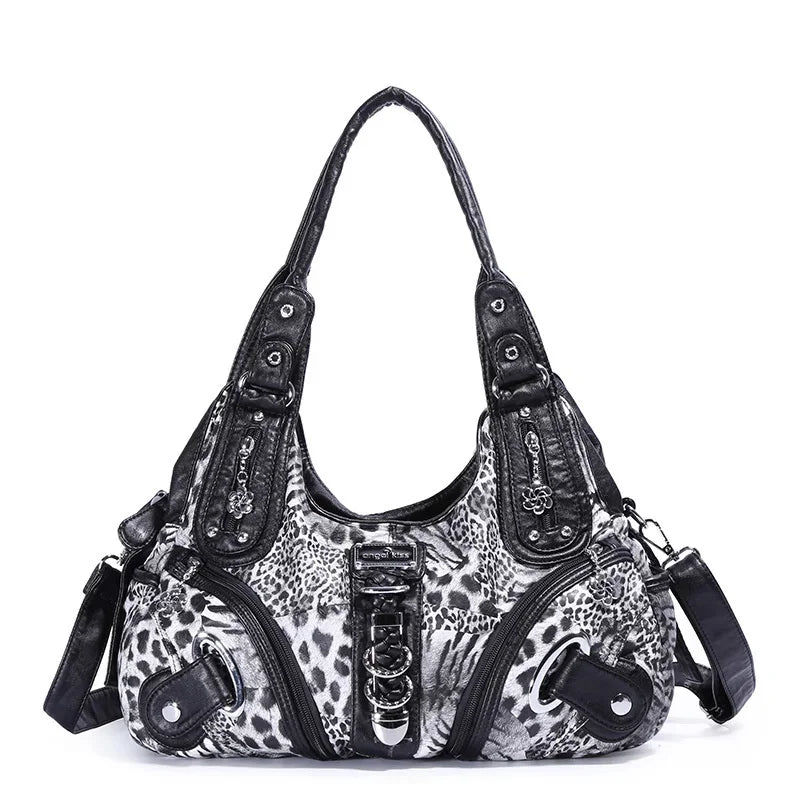 Leopard Print Women’s Y2K Dumpling-Style Shoulder Bag