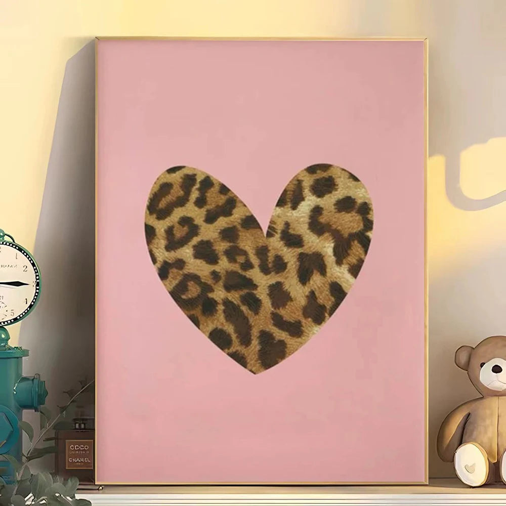 Leopard Print Poster Abstract Wall Art - Poster Only