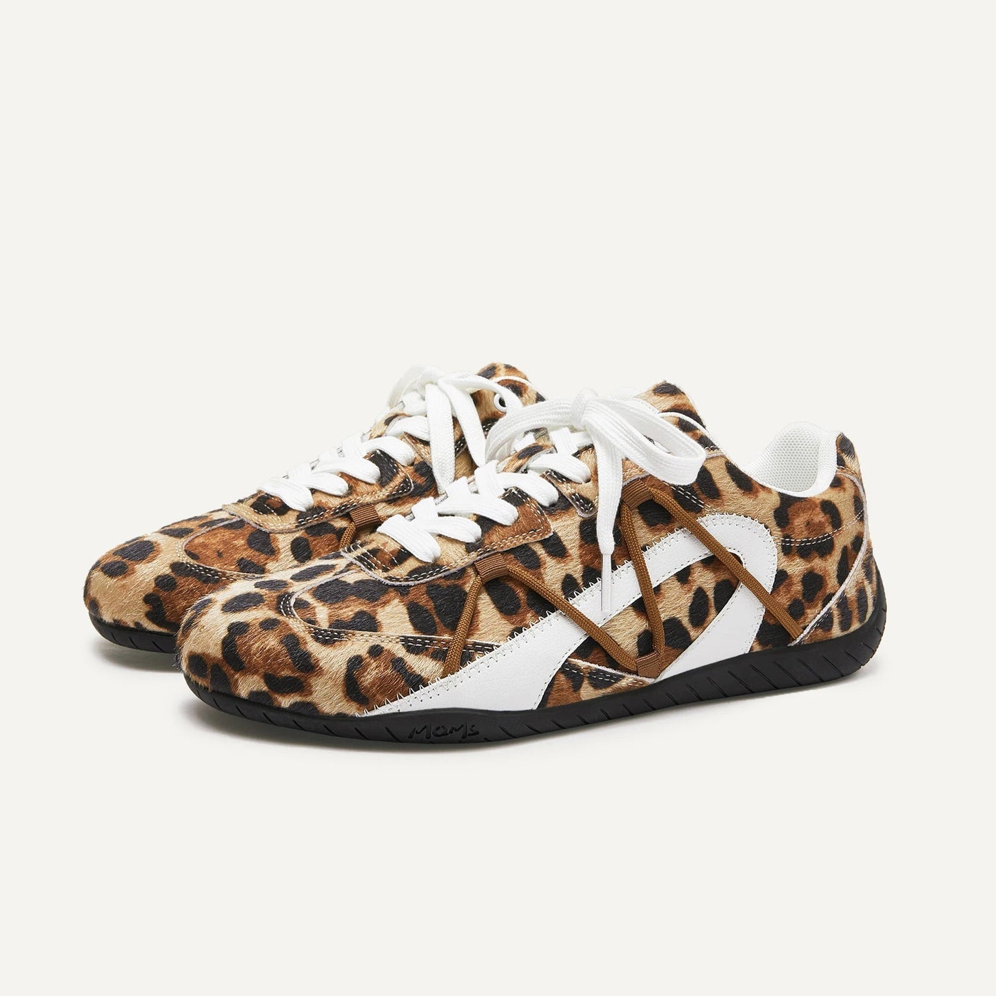 Retro Leopard Print Street Trainers