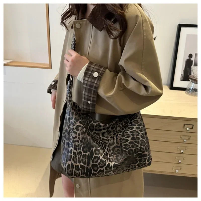 Leopard Print PU Crossbody Bag