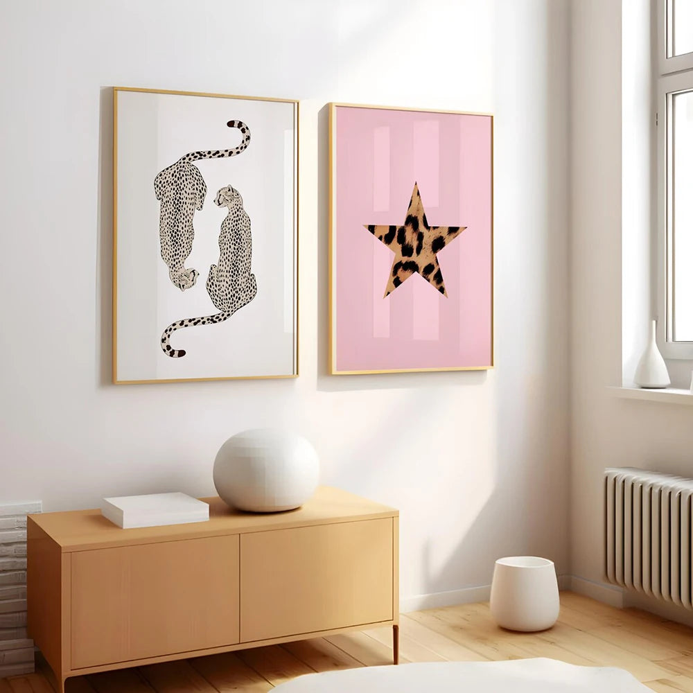 Leopard Print Poster Abstract Wall Art - Poster Only