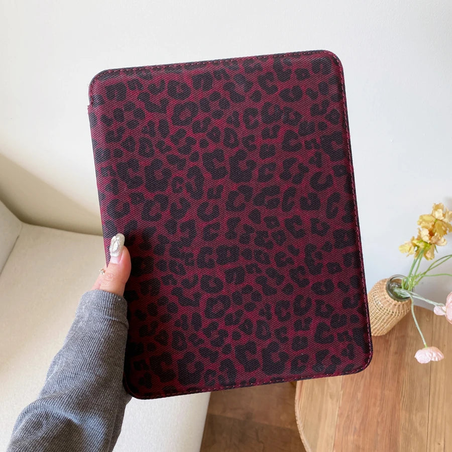Leopard-Print 3-Fold iPad Case