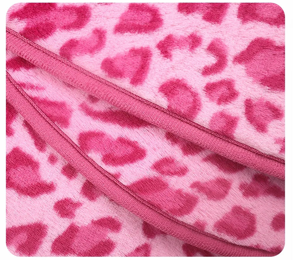 Leopard Print Plush Car Seat Covers