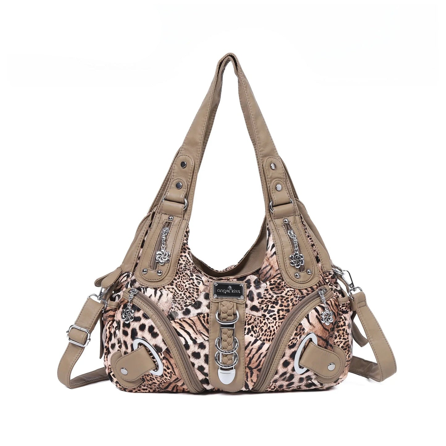 Leopard Print Women’s Y2K Dumpling-Style Shoulder Bag