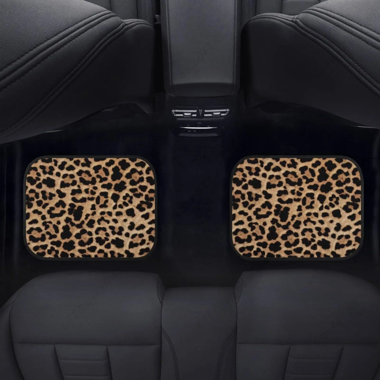 Leopard Print Car Floor Mat Set – 4 Piece