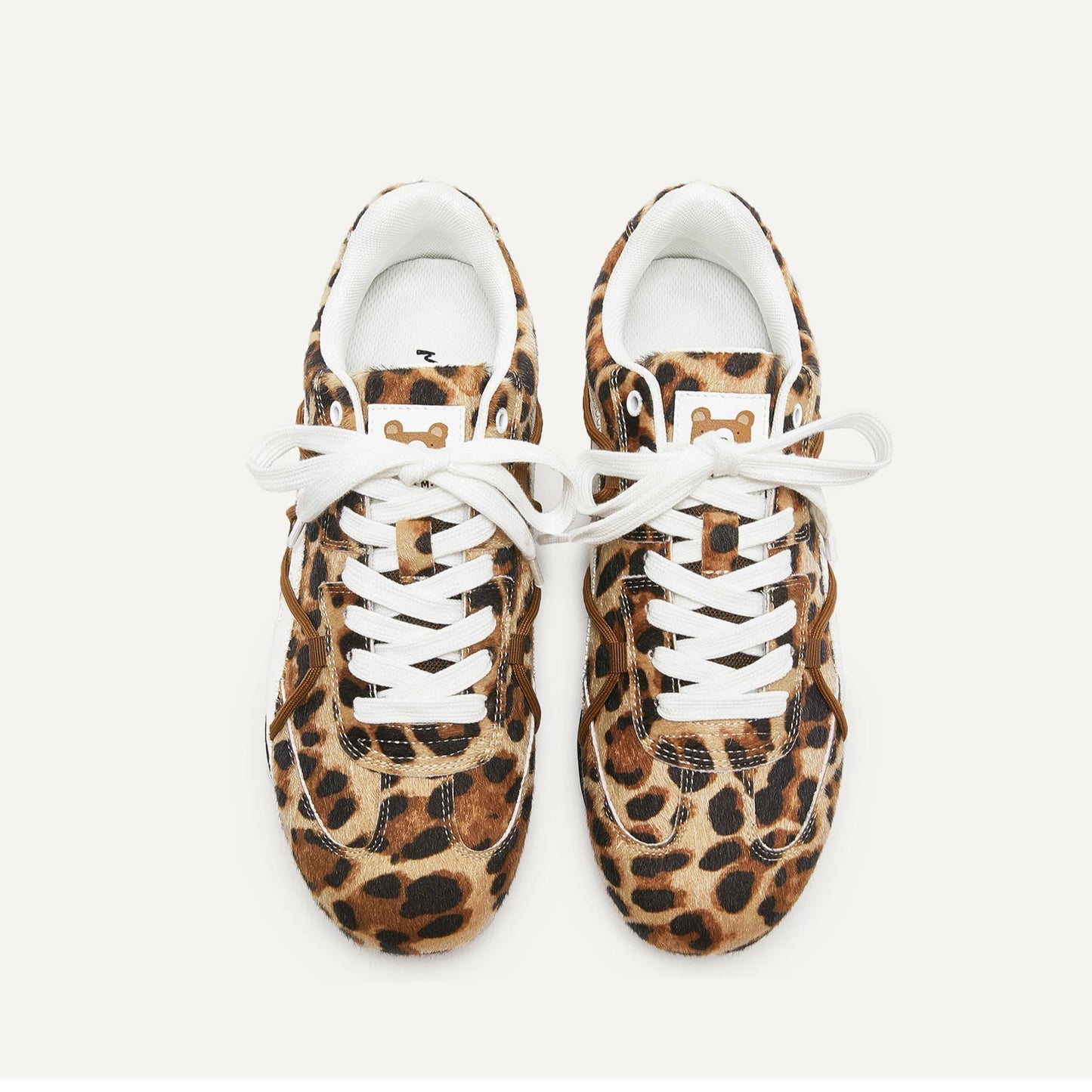 Retro Leopard Print Street Trainers