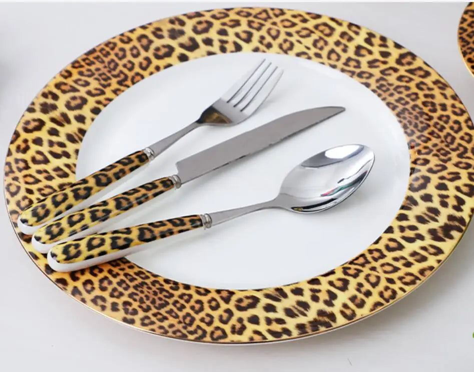 Premium Leopard Print Bone China Tea Set Items