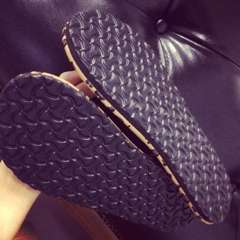 Ladies Leopard Print Flip Flops