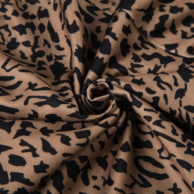Leopard Print Crop Cardigan & Leggings Co-ord Set