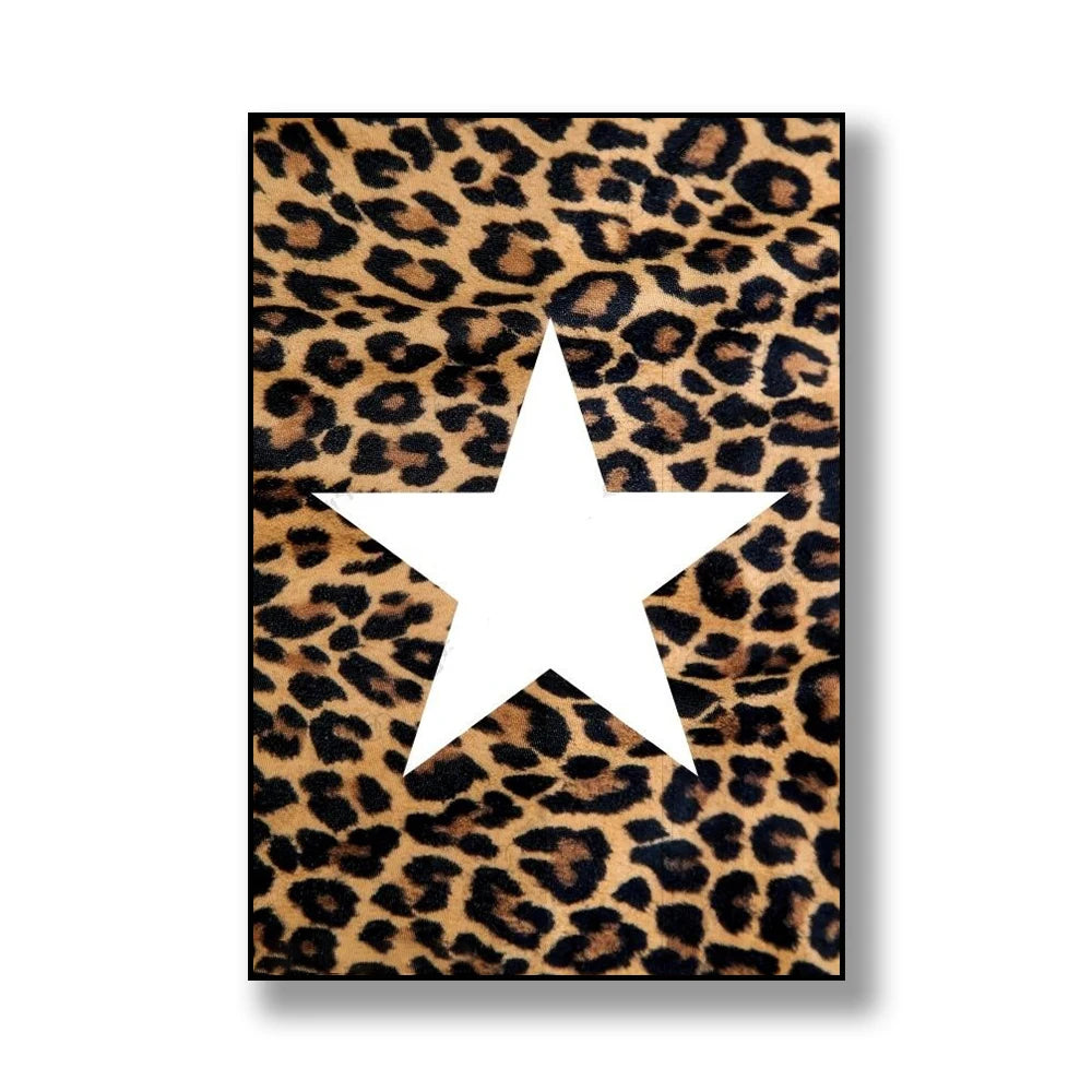 Leopard Print Poster Abstract Wall Art - Poster Only