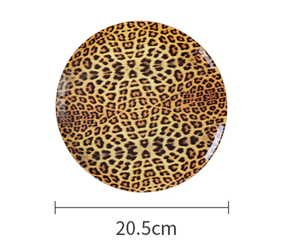 Premium Leopard Print Bone China Tea Set Items