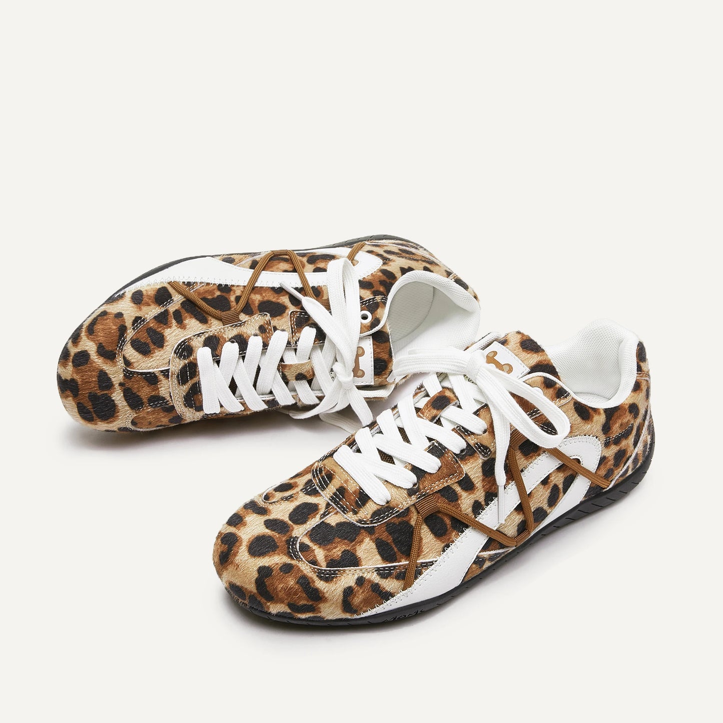 Retro Leopard Print Street Trainers