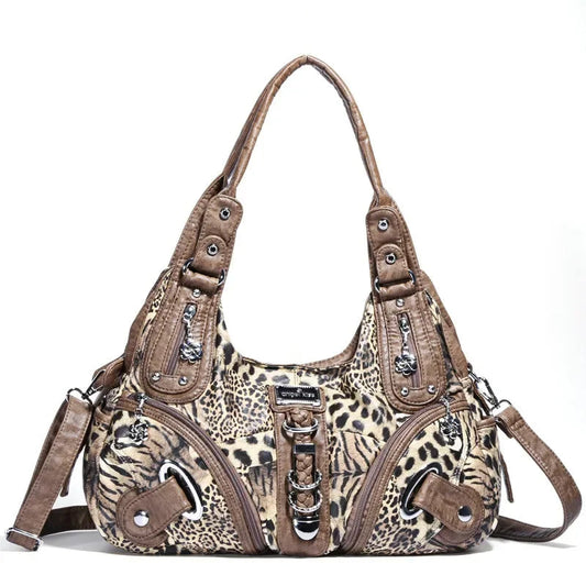 Leopard Print Women’s Y2K Dumpling-Style Shoulder Bag